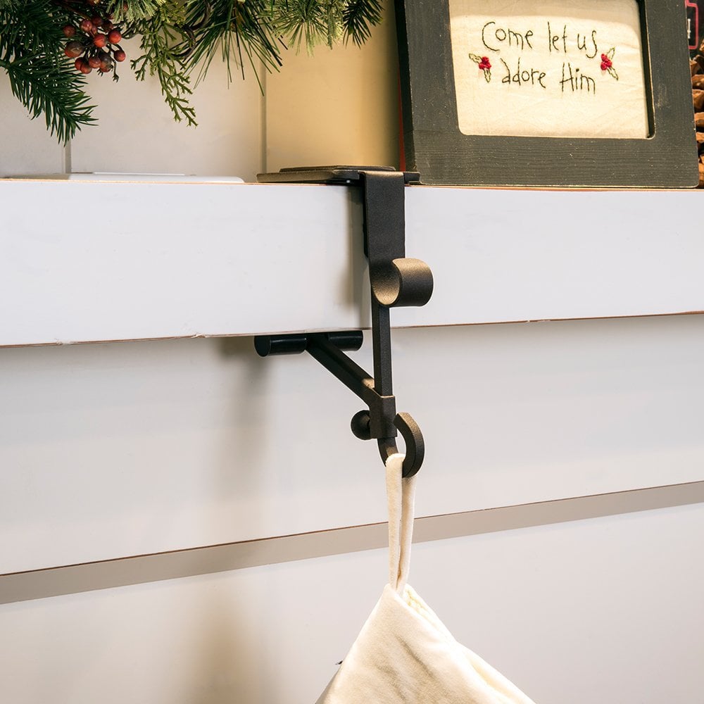 🎄 50% OFF Fireplace Stocking & Garland Hanger – Perfect Christmas Decor!