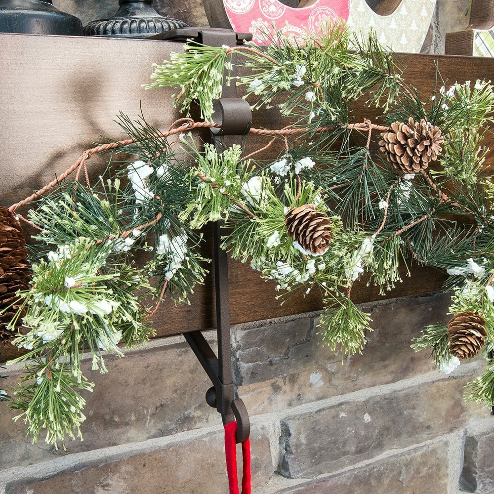 🎄 50% OFF Fireplace Stocking & Garland Hanger – Perfect Christmas Decor!